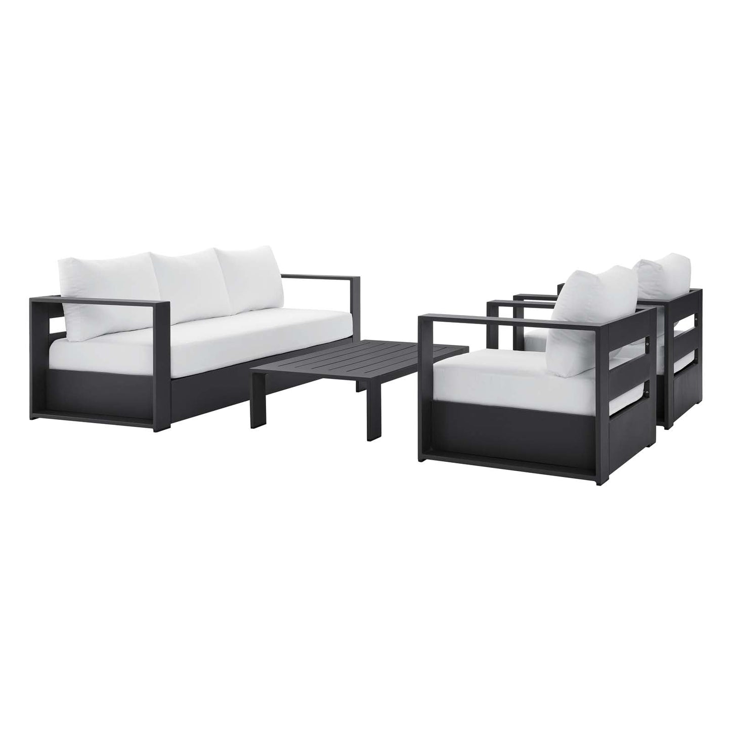 Tahoe Outdoor Patio Powder-Coated Aluminum 4-Piece Set By Modway | Outdoor Sofas, Loveseats & Sectionals | Modishstore - 2