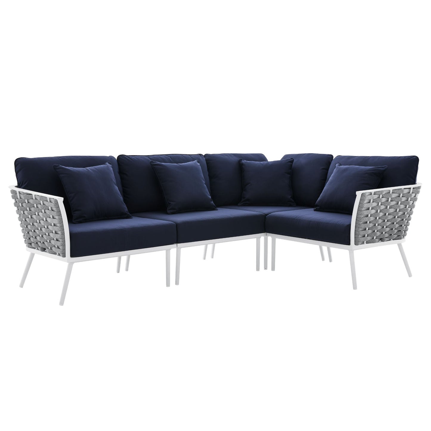 Stance Outdoor Patio Aluminum Outdoor Patio Aluminum Large Sectional Sofa By Modway | Outdoor Sofas, Loveseats & Sectionals | Modishstore-2