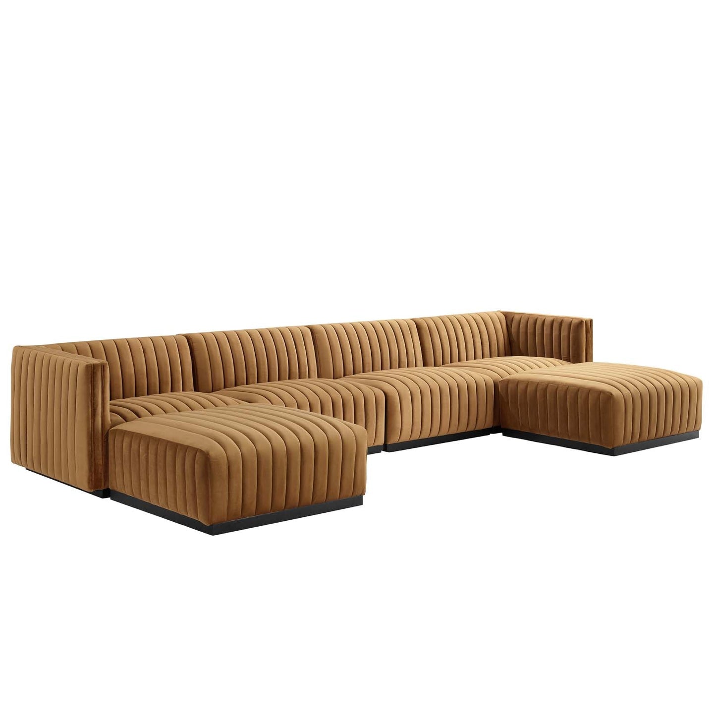 Conjure Channel Tufted Performance Velvet 6-Piece Sectional By Modway - EEI-5768 | Sofa Set