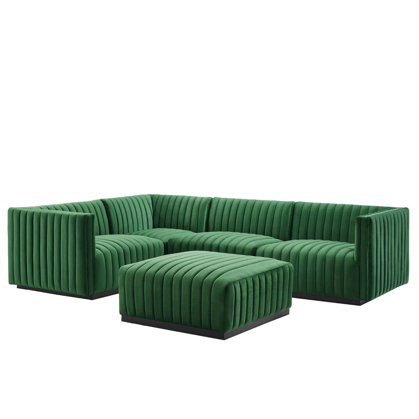 Conjure Channel Tufted Performance Velvet 5-Piece Sectional By Modway - EEI-5774 | Sectional - 2