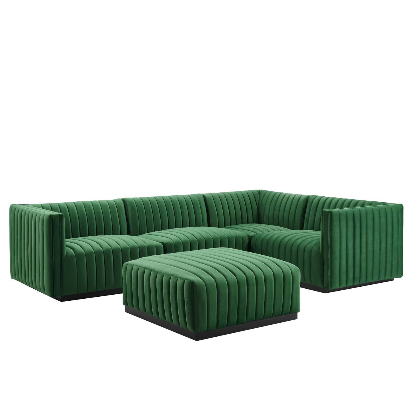 Conjure Channel Tufted Performance Velvet 5-Piece Sectional By Modway - EEI-5775 | Sectional - 2