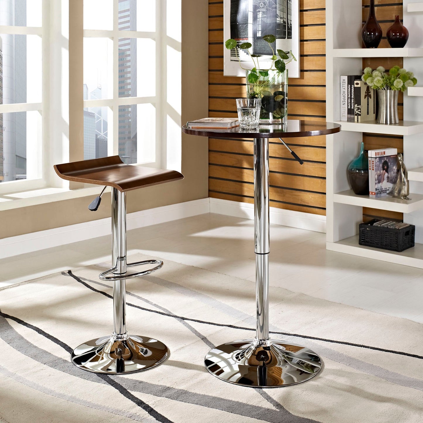 Modway Bentwood Bar Stool - Oak | Bar Stools