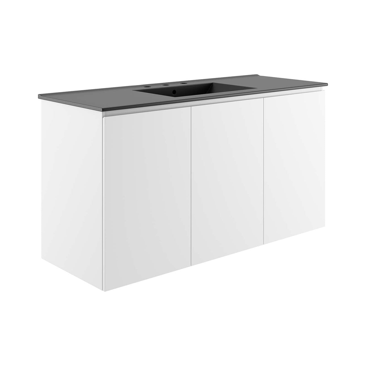 Bryn 48" Wall-Mount Bathroom Vanity By Modway - EEI-5780-GRY-BLK | Bathroom Accessories | Modishstore - 3