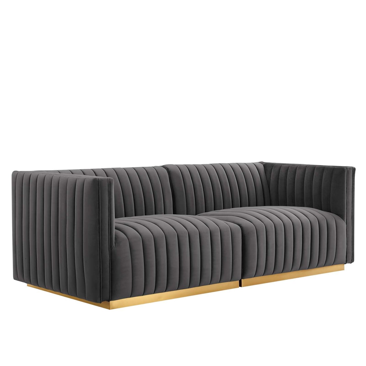 Conjure Channel Tufted Performance Velvet Loveseat By Modway - EEI-5842 | Loveseats - 3