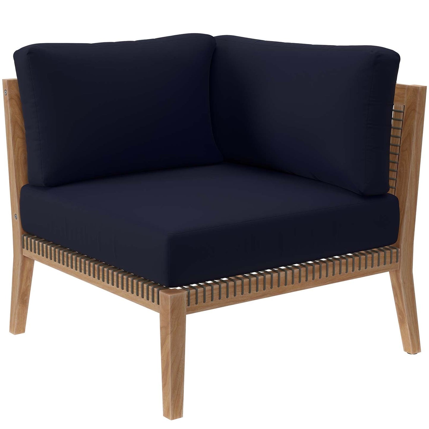 Clearwater Outdoor Patio Teak Wood Corner Chair By Modway - EEI-5855 | Outdoor Chairs - 3