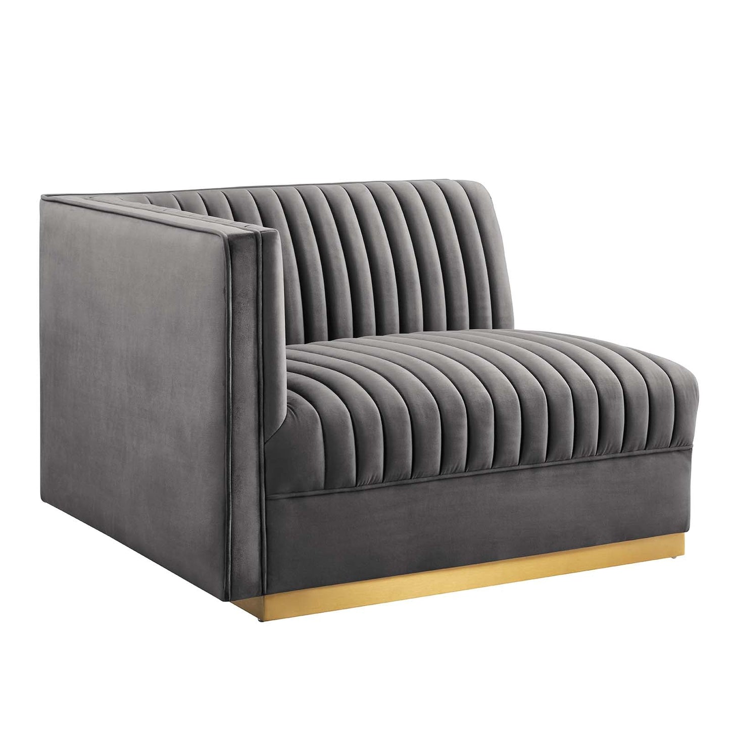 Sanguine Channel Tufted Performance Velvet Modular Sectional Sofa Left-Arm Chair By Modway - EEI-6031 | Sectional | Modishstore - 2