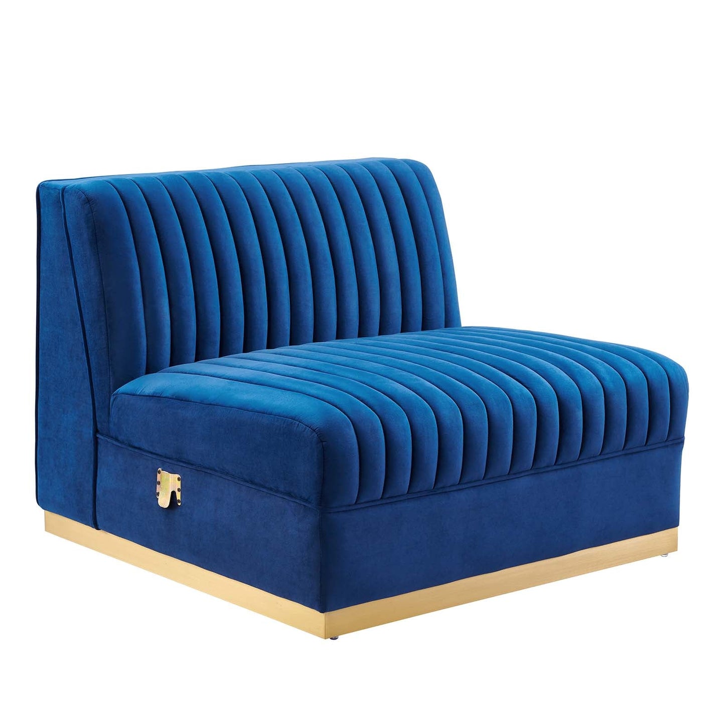 Sanguine Channel Tufted Performance Velvet Modular Sectional Sofa Armless Chair By Modway - EEI-6033 | Sectional | Modishstore - 3