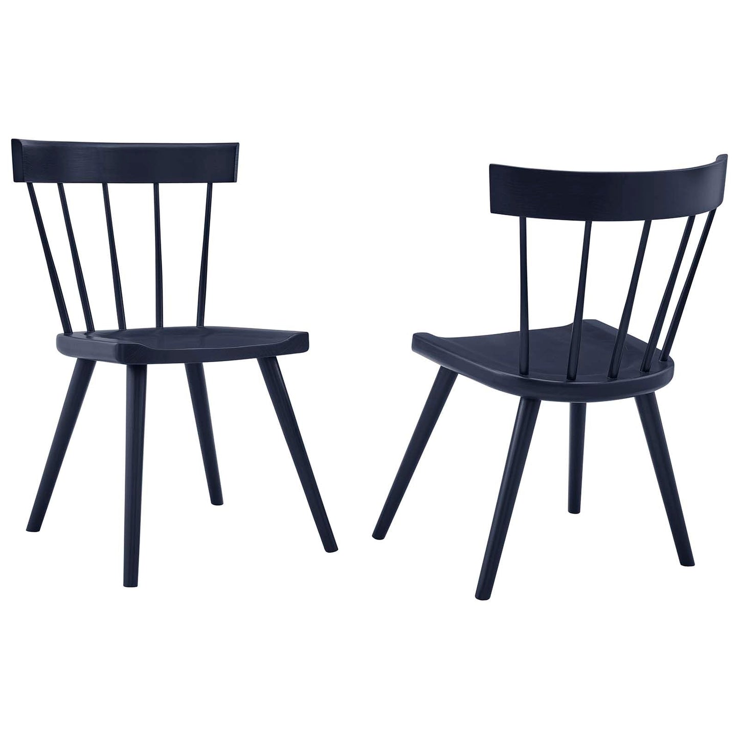 Sutter Wood Dining Side Chair Set Of 2 By Modway - EEI-6082-BLK | Dining Chairs | Modishstore - 3
