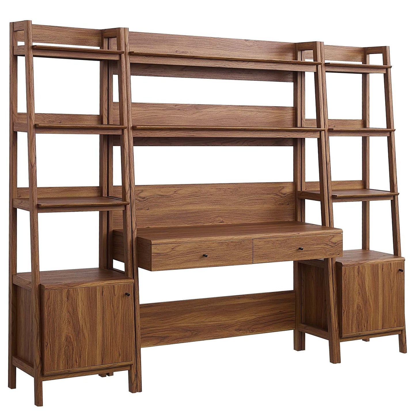 Bixby 3-Piece Wood Office Desk and Bookshelf By Modway - EEI-6114 | Bookcases - 2