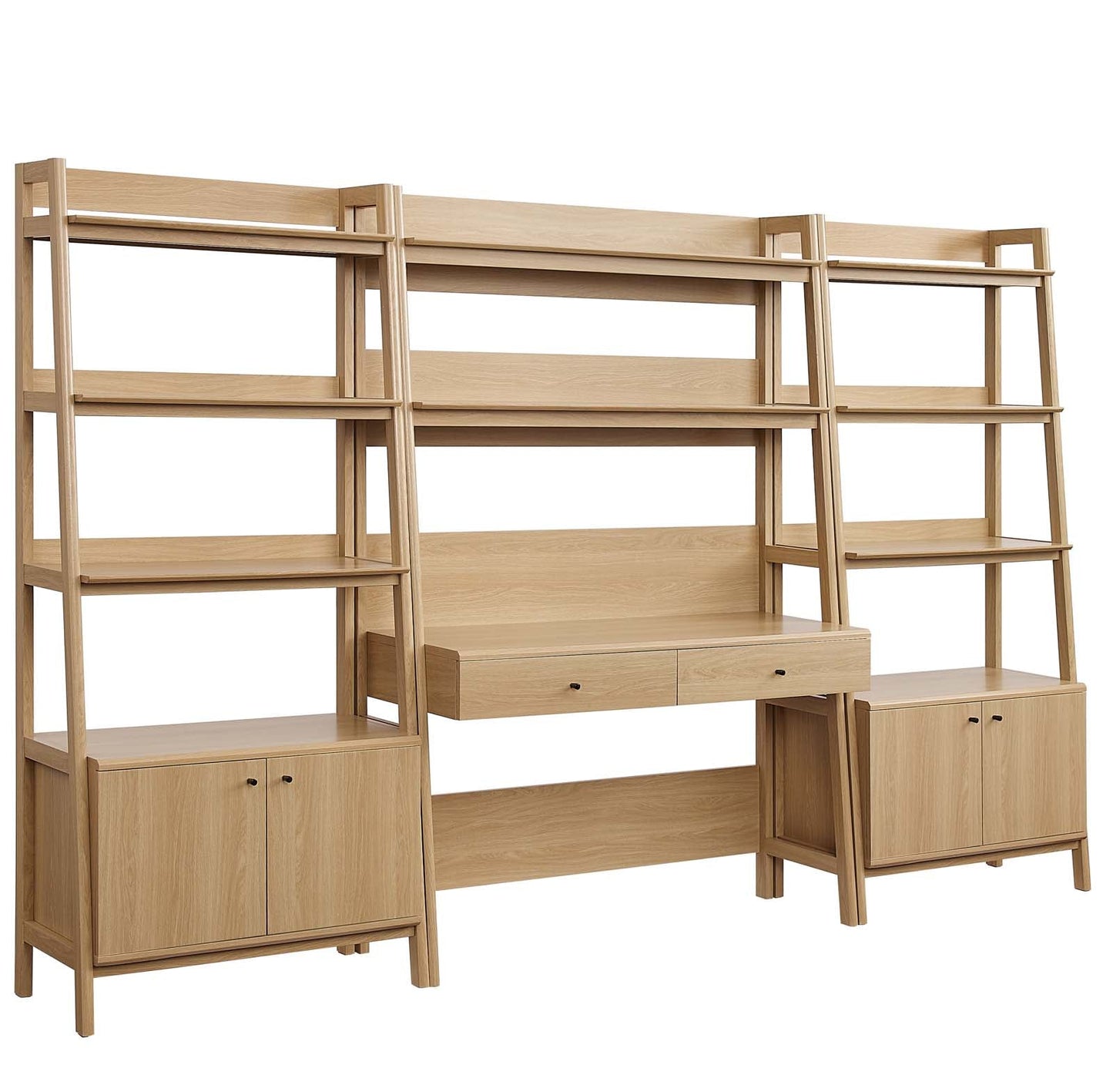 Bixby 3-Piece Wood Office Desk and Bookshelf By Modway - EEI-6115 | Bookcases