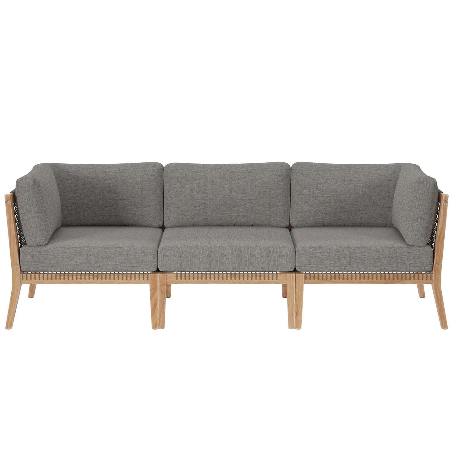 Clearwater Outdoor Patio Teak Wood Sofa By Modway - EEI-6120 | Outdoor Sofas, Loveseats & Sectionals
