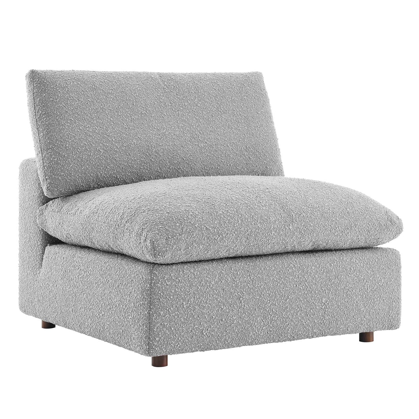 Commix Down Filled Overstuffed Boucle Fabric Armless Chair By Modway - EEI-6257 | Lounge Chairs - 3