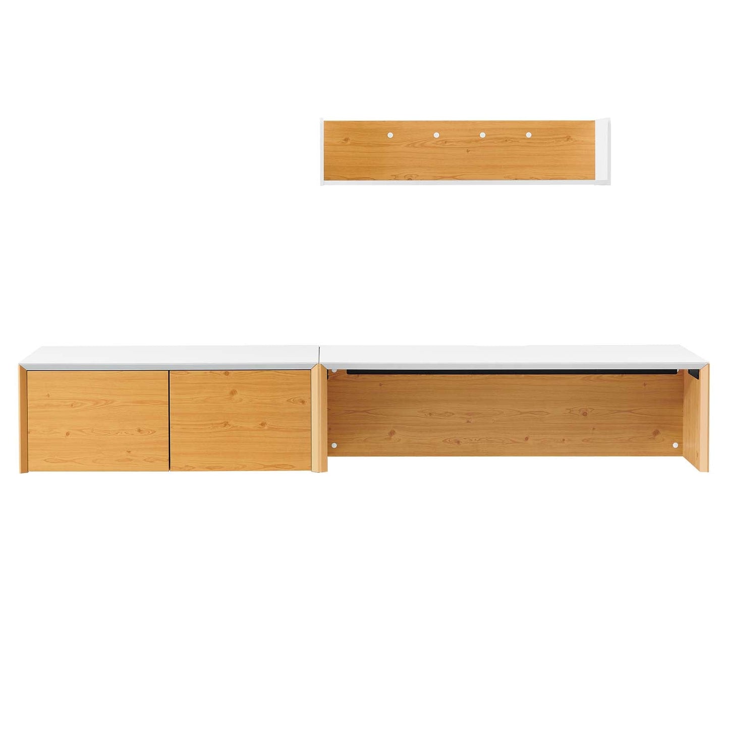 Kinetic 49" Wall-Mount Office Desk With Cabinet and Shelf By Modway - EEI-6312 | Desks - 2