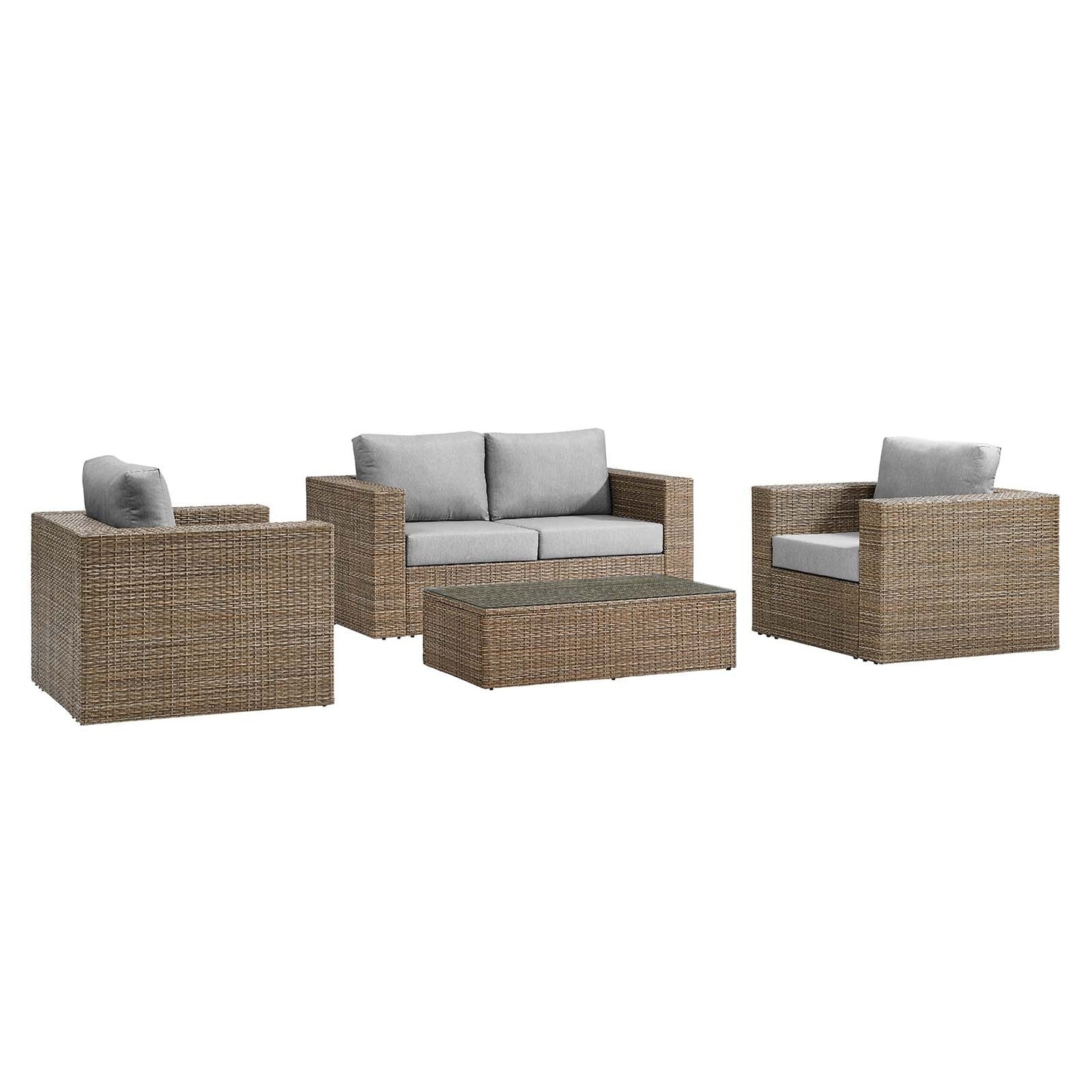 Convene Outdoor Patio Outdoor Patio 4-Piece Furniture Set By Modway - EEI-6328 | Outdoor Sofas, Loveseats & Sectionals