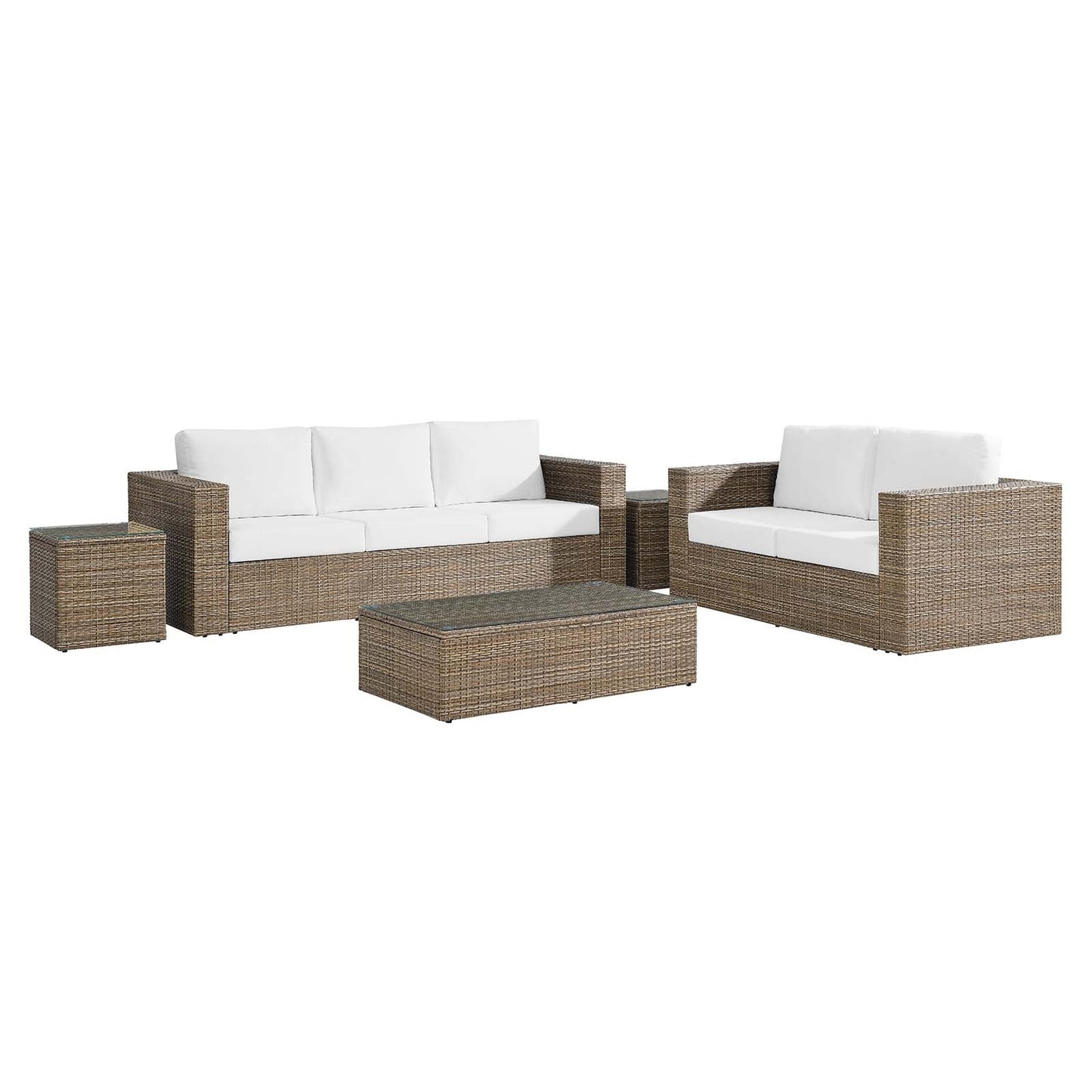 Convene Outdoor Patio Outdoor Patio 5-Piece Furniture Set By Modway - EEI-6331 | Outdoor Sofas, Loveseats & Sectionals - 2