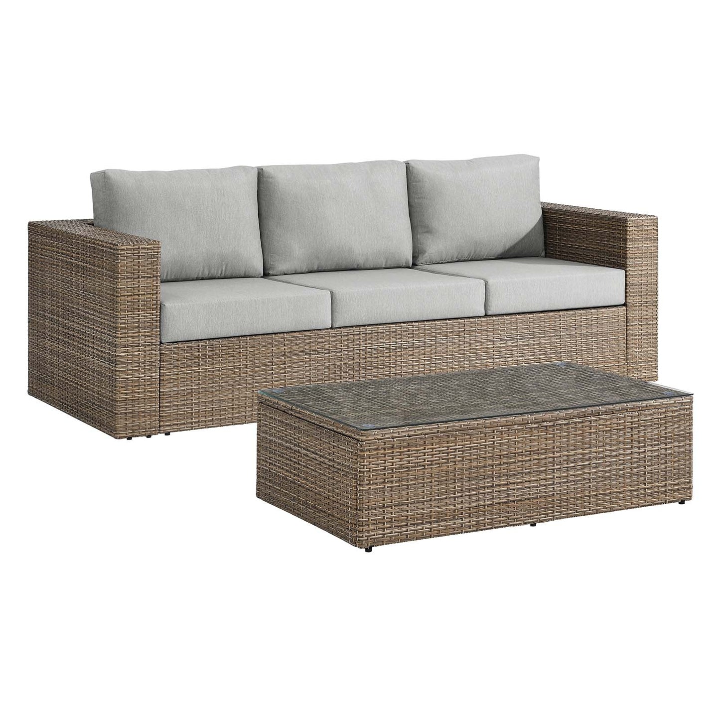 Convene Outdoor Patio Outdoor Patio 2-Piece Furniture Set By Modway - EEI-6333 | Outdoor Sofas, Loveseats & Sectionals