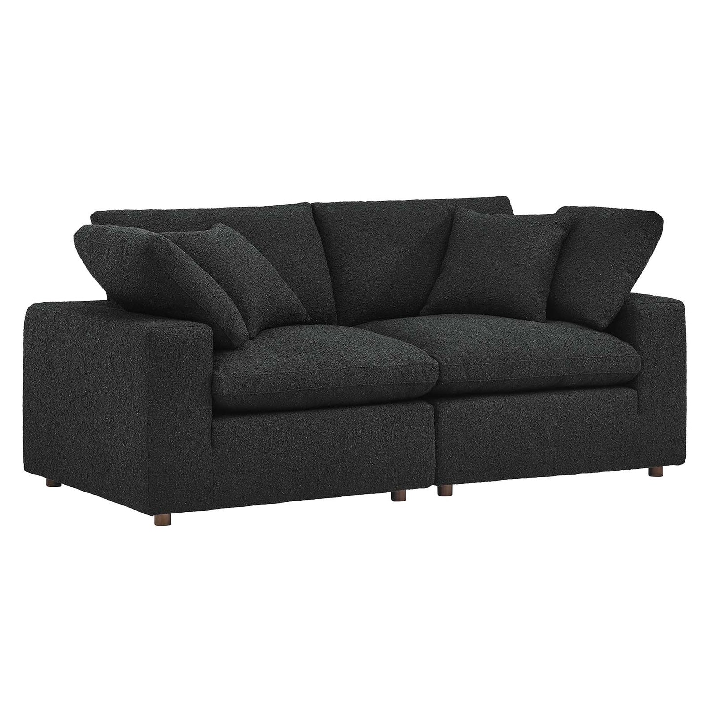 Commix Down Filled Overstuffed Boucle Fabric Loveseat By Modway - EEI-6361 | Loveseats