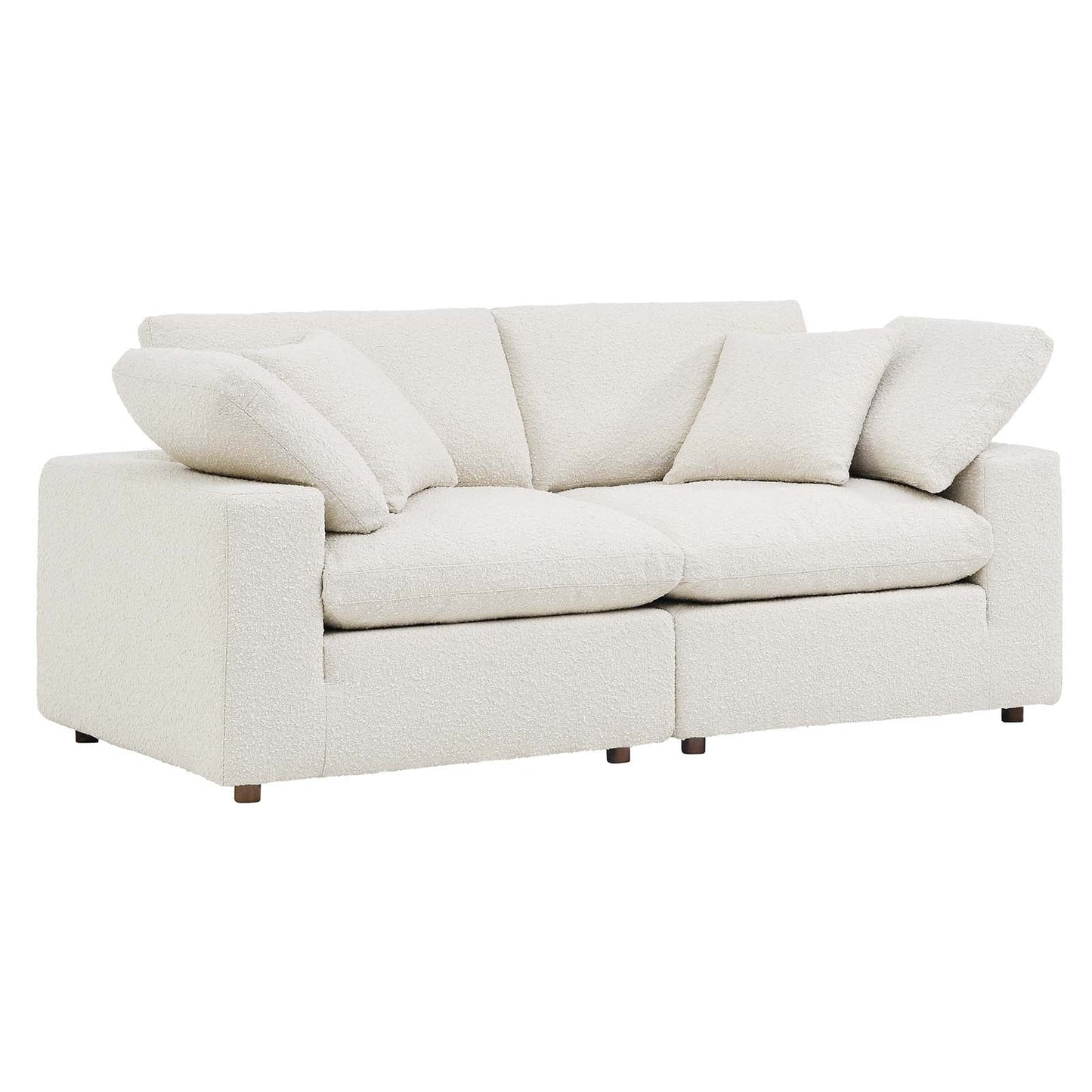 Commix Down Filled Overstuffed Boucle Fabric Loveseat By Modway - EEI-6361 | Loveseats - 2