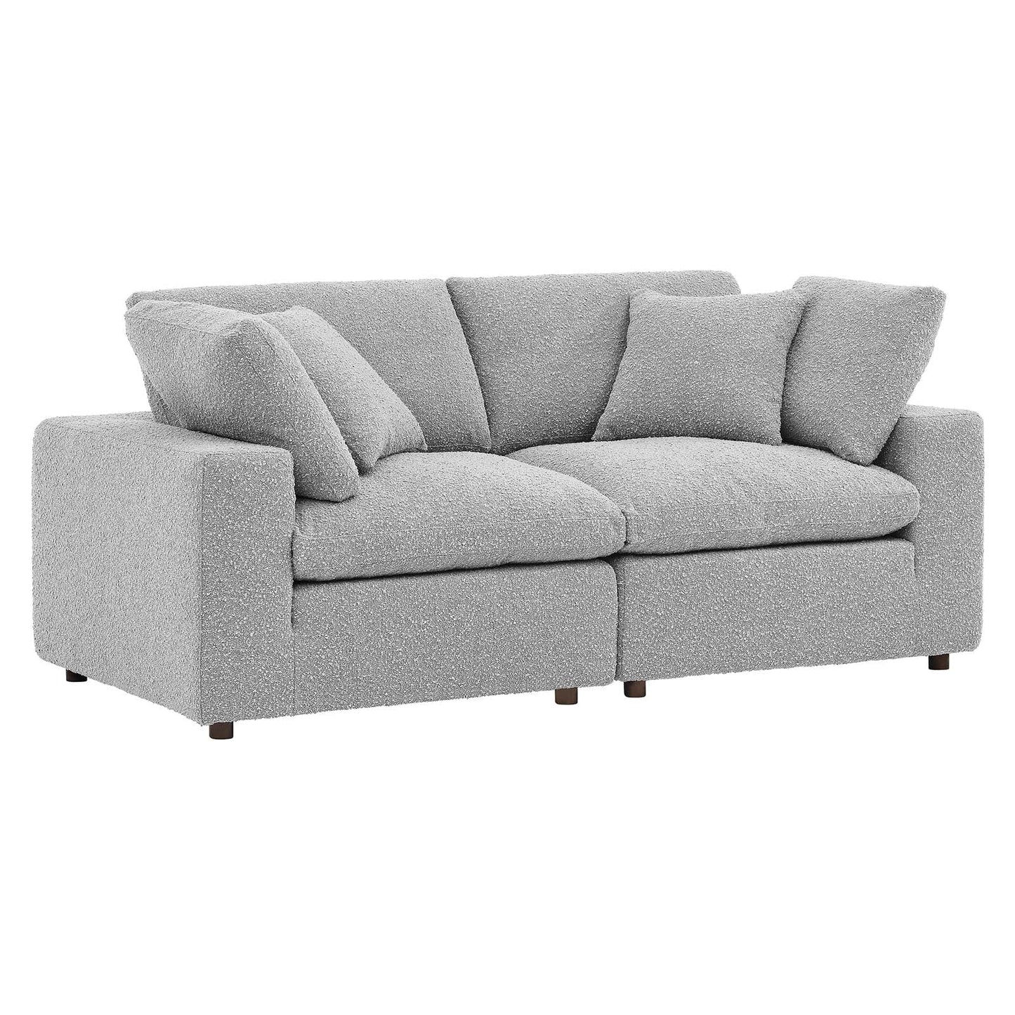 Commix Down Filled Overstuffed Boucle Fabric Loveseat By Modway - EEI-6361 | Loveseats - 3