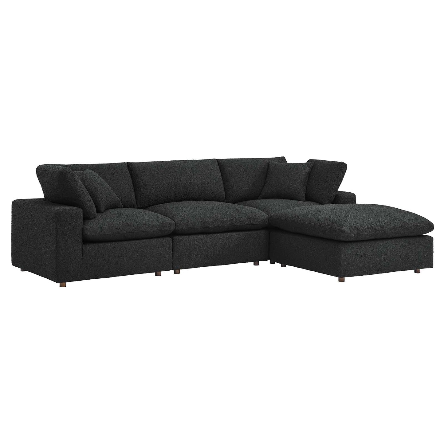 Commix Down Filled Overstuffed Boucle Fabric 4-Piece Sectional Sofa By Modway - EEI-6363 | Sectional