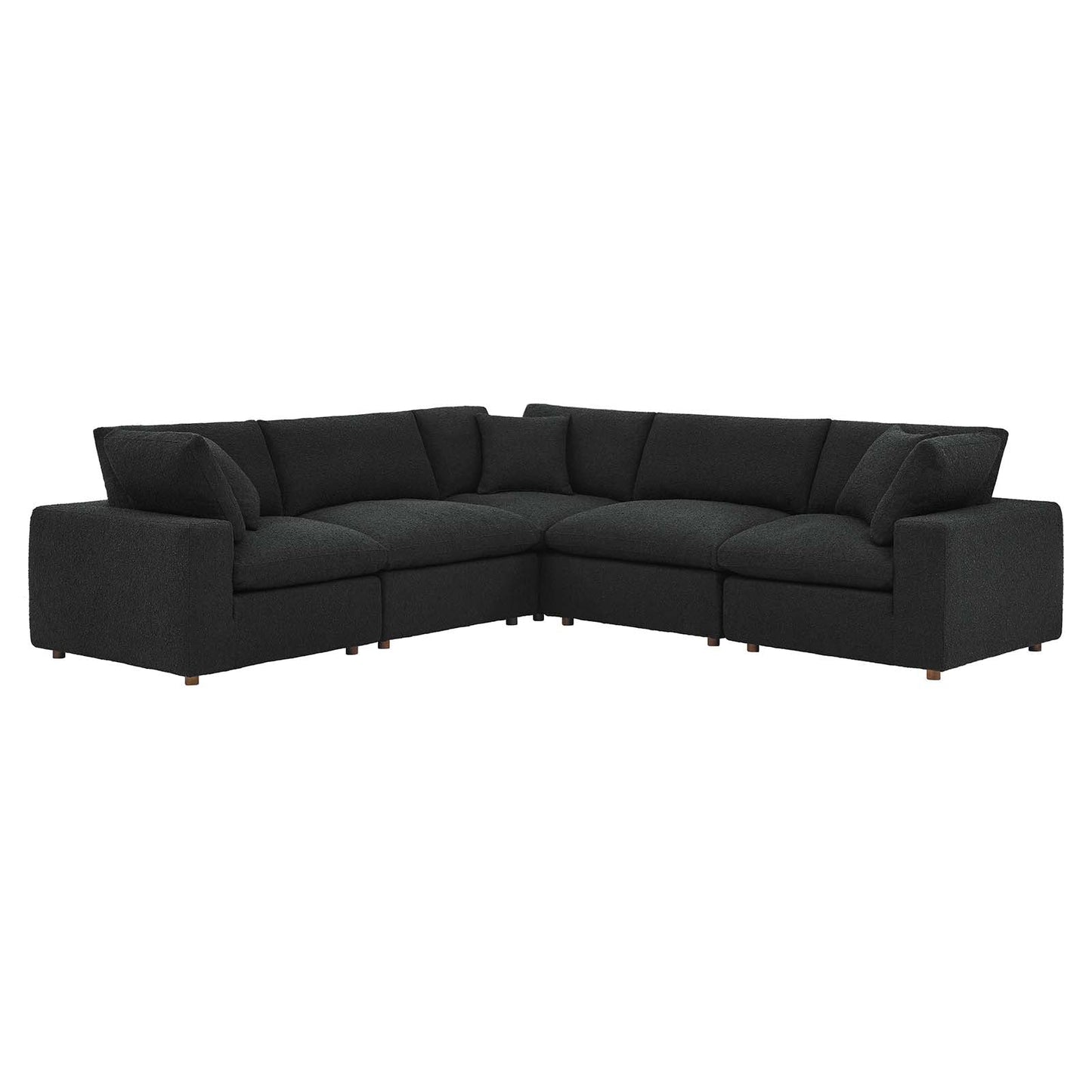 Commix Down Filled Overstuffed Boucle 5-Piece Sectional Sofa By Modway - EEI-6368 | Sectional