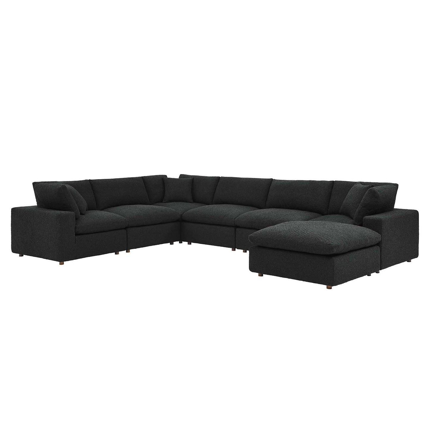 Commix Down Filled Overstuffed Boucle 7-Piece Sectional Sofa By Modway - EEI-6370 | Sectional