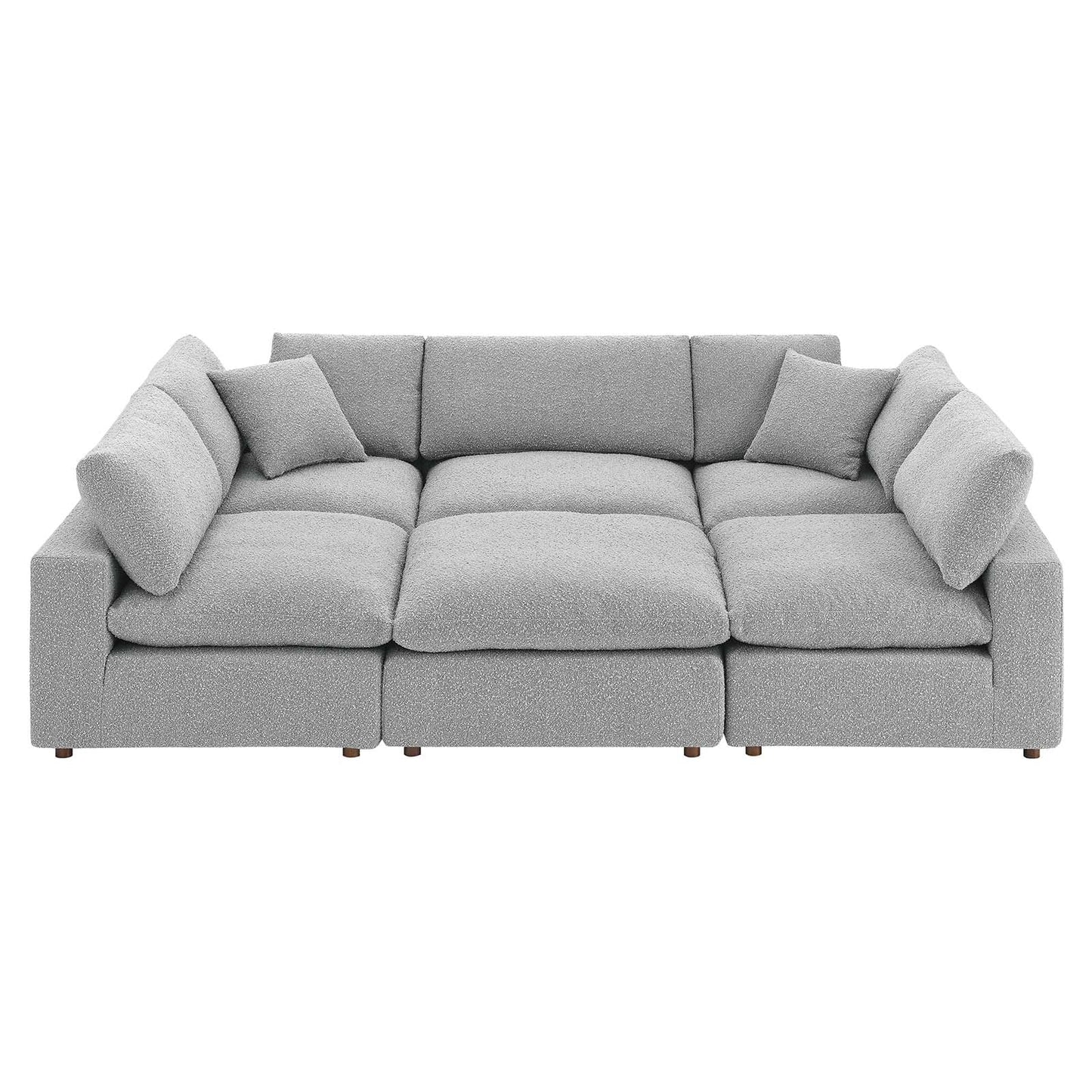 Commix Down Filled Overstuffed Boucle Fabric 6-Piece Sectional Sofa By Modway - EEI-6372 | Sectional - 3