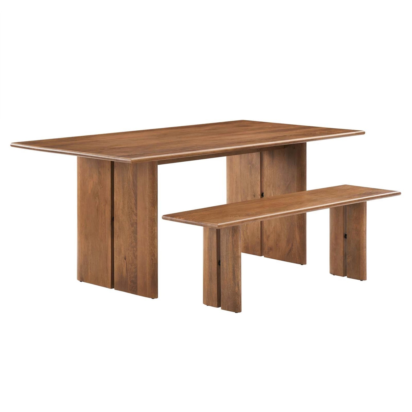 Amistad 72" Wood Dining Table and Bench Set By Modway - EEI-6559 | Dining Sets - 2