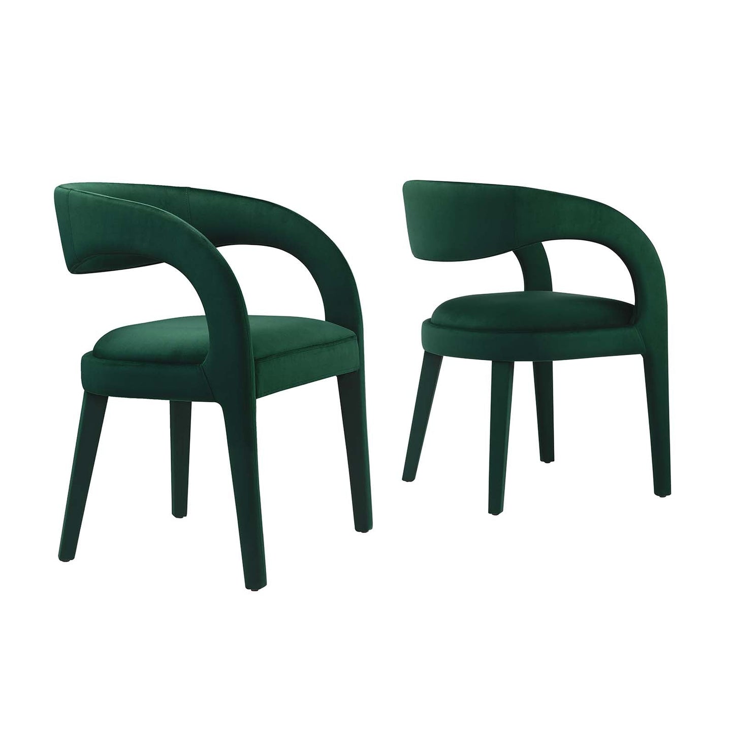 Pinnacle Performance Velvet Dining Chair Set of Two By Modway - EEI-6563 | Dining Chairs | Modway - 2