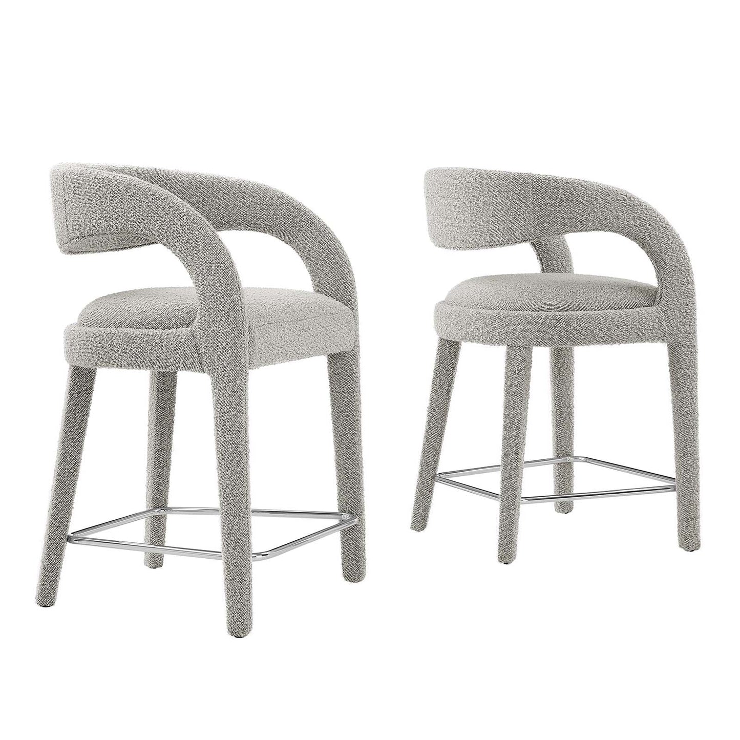 Pinnacle Boucle Upholstered Counter Stool Set of Two By Modway - EEI-6565 | Counter Stools | Modway - 3
