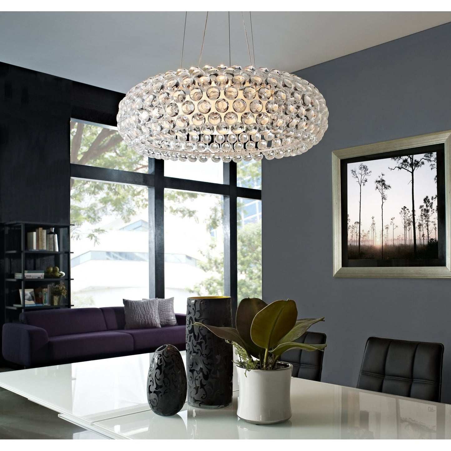Halo 25" Chandelier By Modway - EEI-669 | Chandeliers
