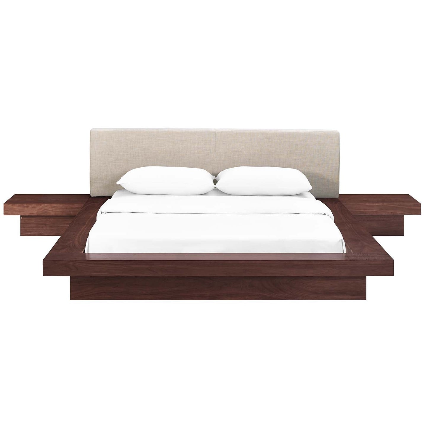 Freja 3 Piece Queen Fabric Bedroom Set By Modway - MOD-5492-WAL-BEI-SET | Bedroom Sets