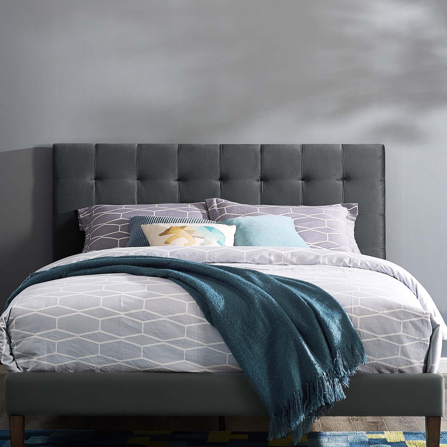 Modway Paisley Tufted Twin Upholstered Performance Velvet Headboard | Headboards | Modishstore-2