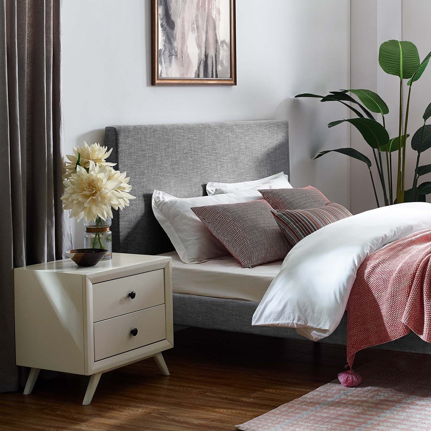 Modway Taylor Full / Queen Upholstered Linen Fabric Headboard | Headboards | Modishstore-2