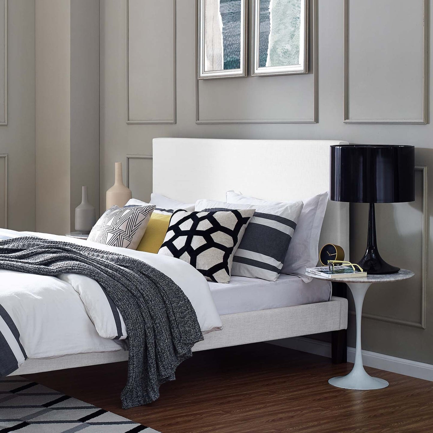 Modway Taylor Full / Queen Upholstered Linen Fabric Headboard | Headboards | Modishstore-8