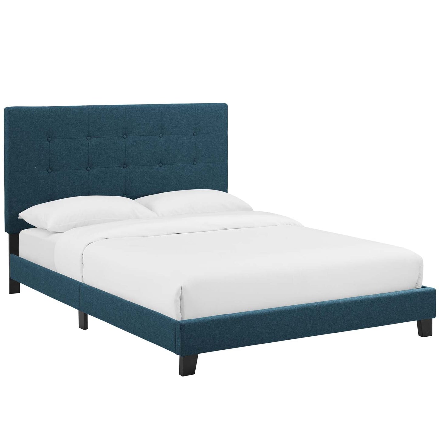 Melanie King Tufted Button Upholstered Fabric Platform Bed By Modway - MOD-5994 | Beds