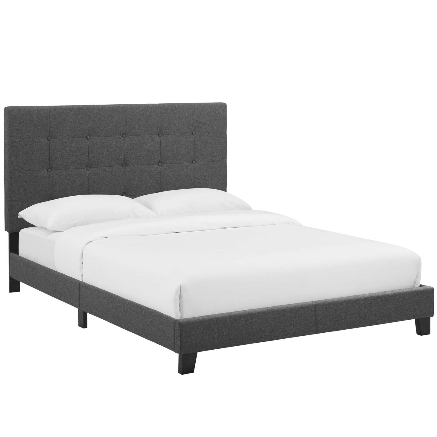 Melanie King Tufted Button Upholstered Fabric Platform Bed By Modway - MOD-5994 | Beds - 2