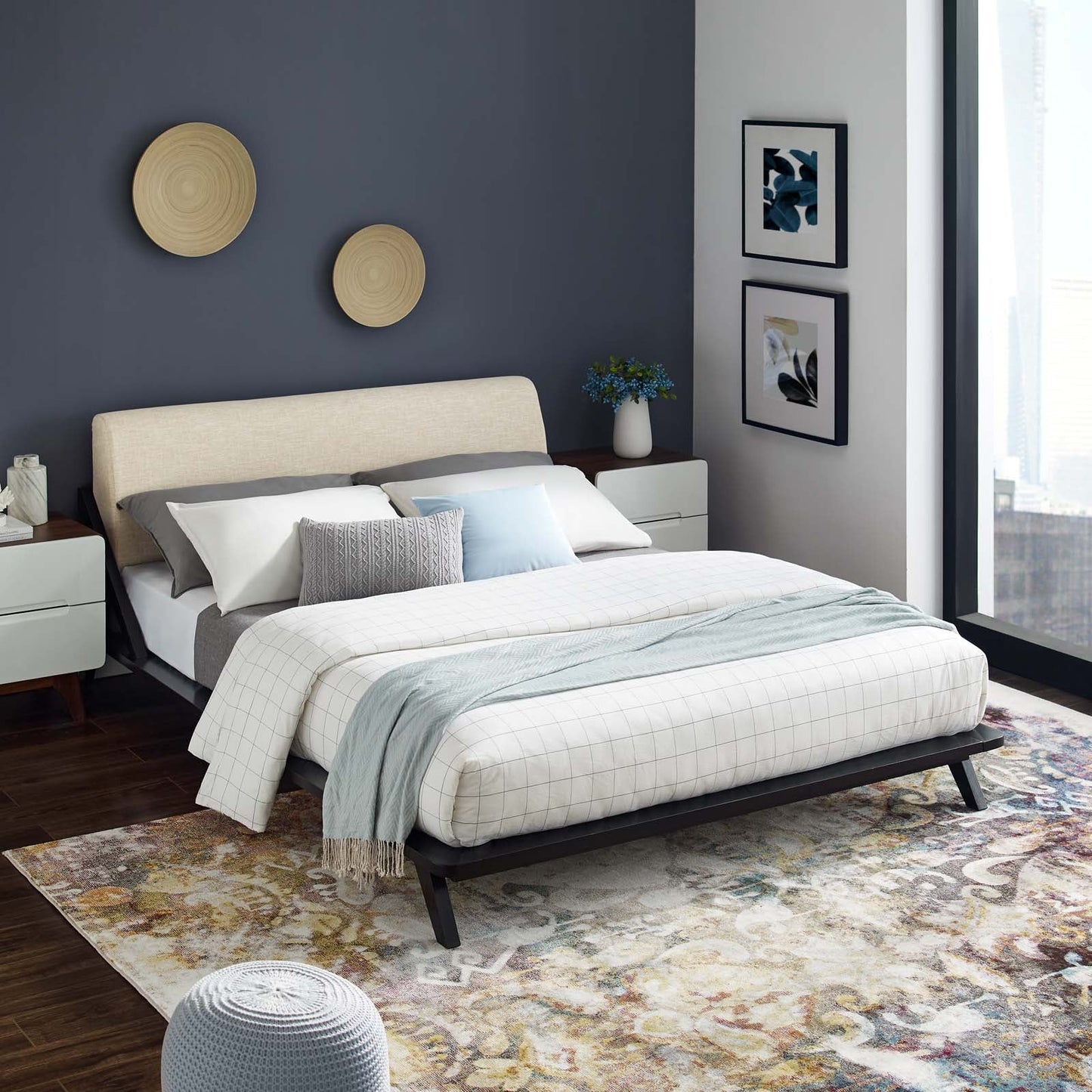 Modway Luella Queen Upholstered Fabric Platform Bed | Beds | Modishstore-5