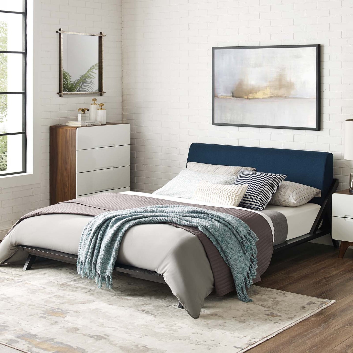 Modway Luella Queen Upholstered Fabric Platform Bed | Beds | Modishstore-6