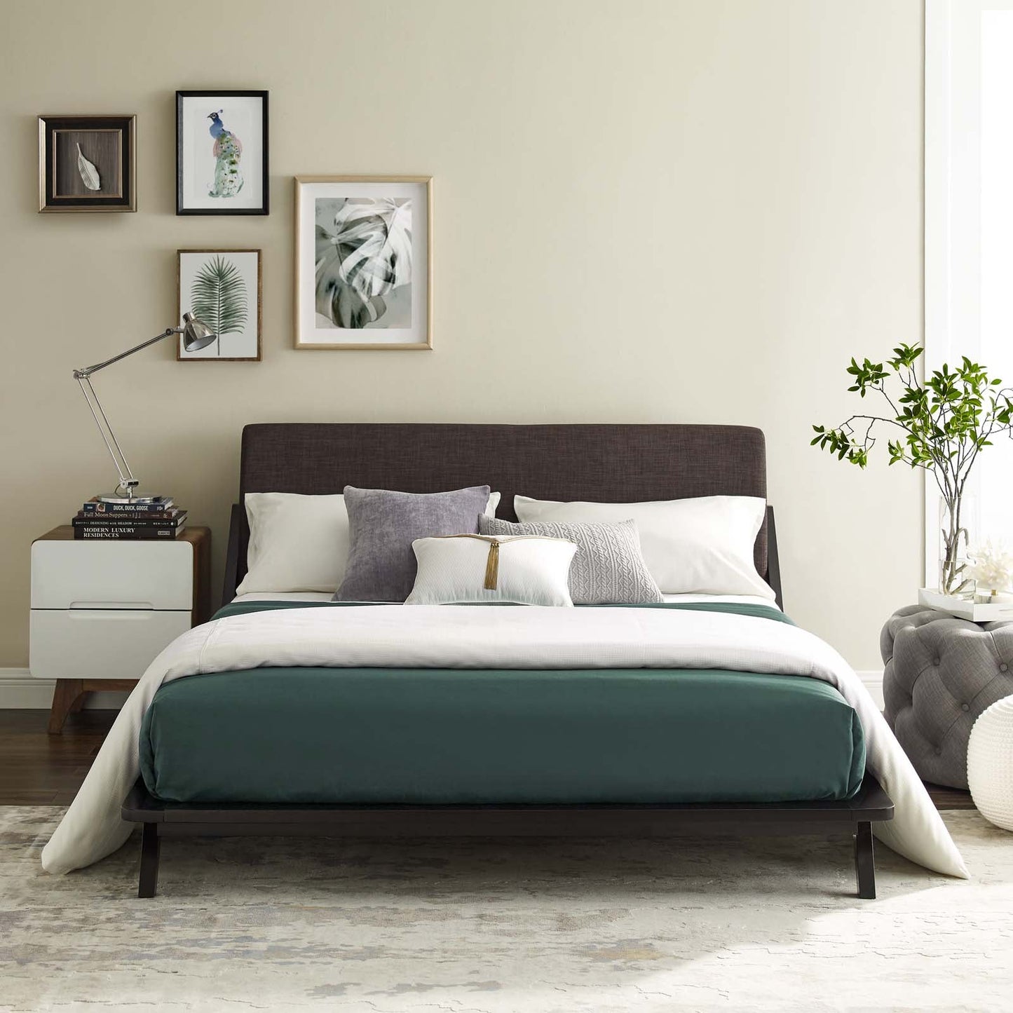 Modway Luella Queen Upholstered Fabric Platform Bed | Beds | Modishstore-7