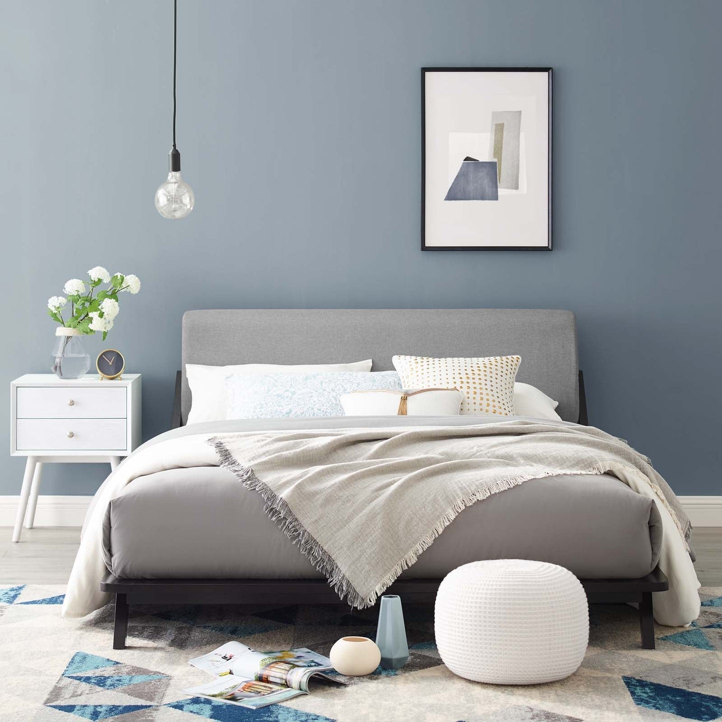 Modway Luella Queen Upholstered Fabric Platform Bed | Beds | Modishstore-9