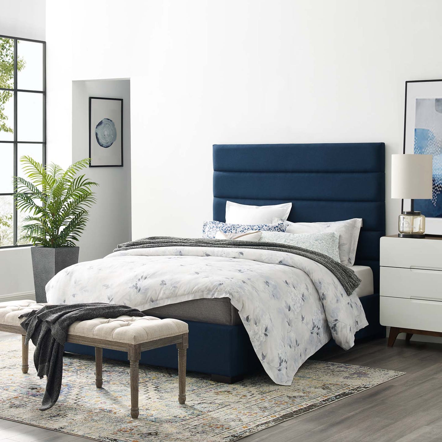 Modway Genevieve Queen Upholstered Fabric Platform Bed | Beds |