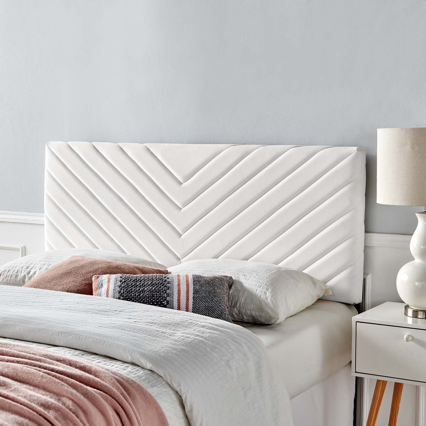 Modway Alyson Angular Channel Tufted Performance Velvet King / California King Headboard | Headboards |