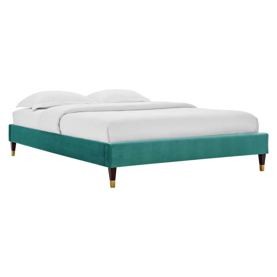 Modway Harlow Twin Performance Velvet Platform Bed Frame | Beds |
