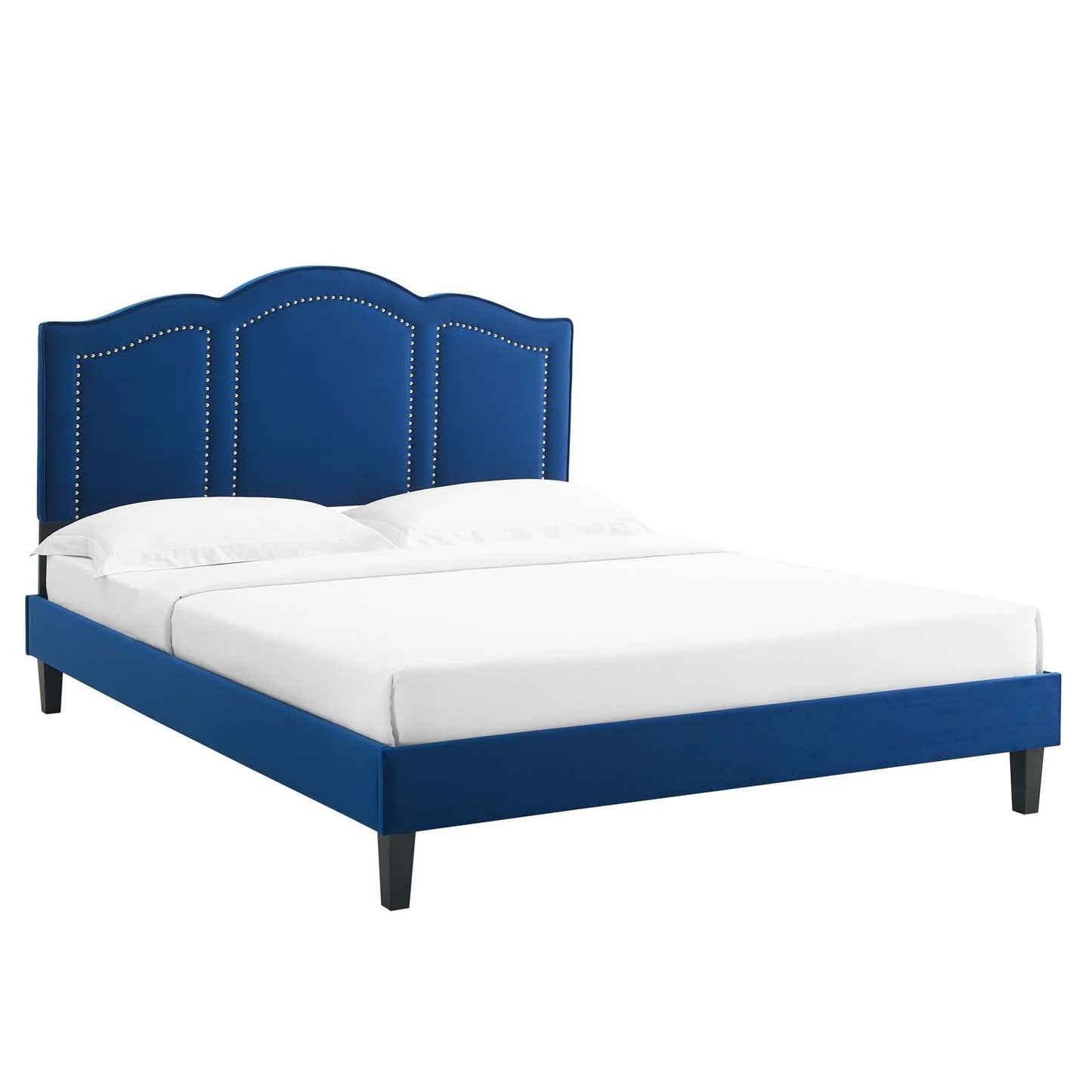 Emerson Performance Velvet Queen Platform Bed By Modway - MOD-6579 | Beds - 5