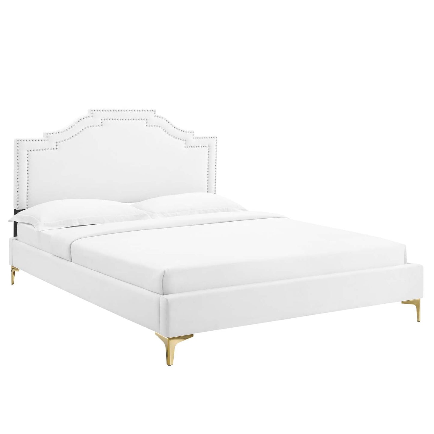 Adelaide Performance Velvet Queen Platform Bed By Modway - MOD-6580 | Beds - 8