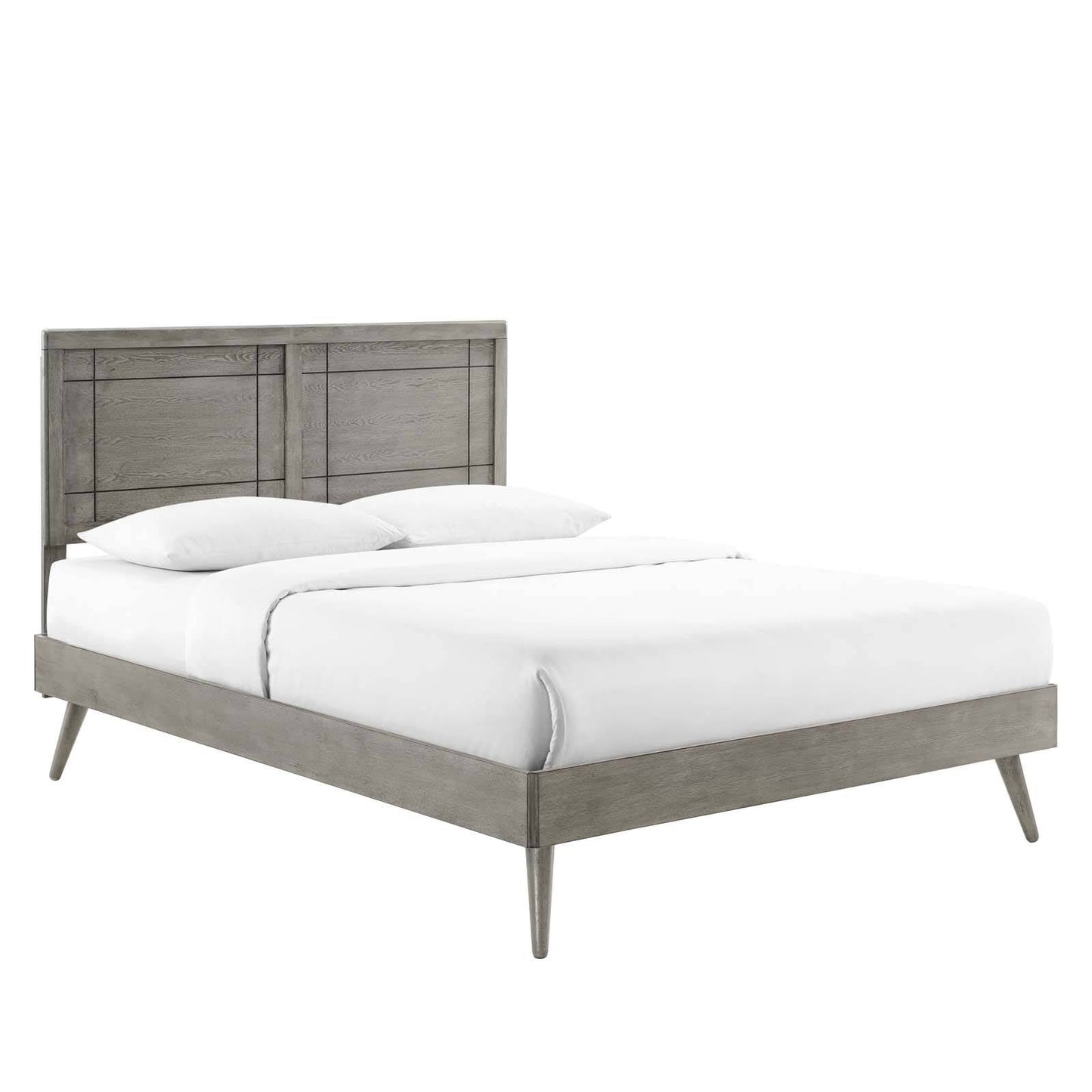 Modway Marlee King Wood Platform Bed With Splayed Legs | Beds | Modishstore-2
