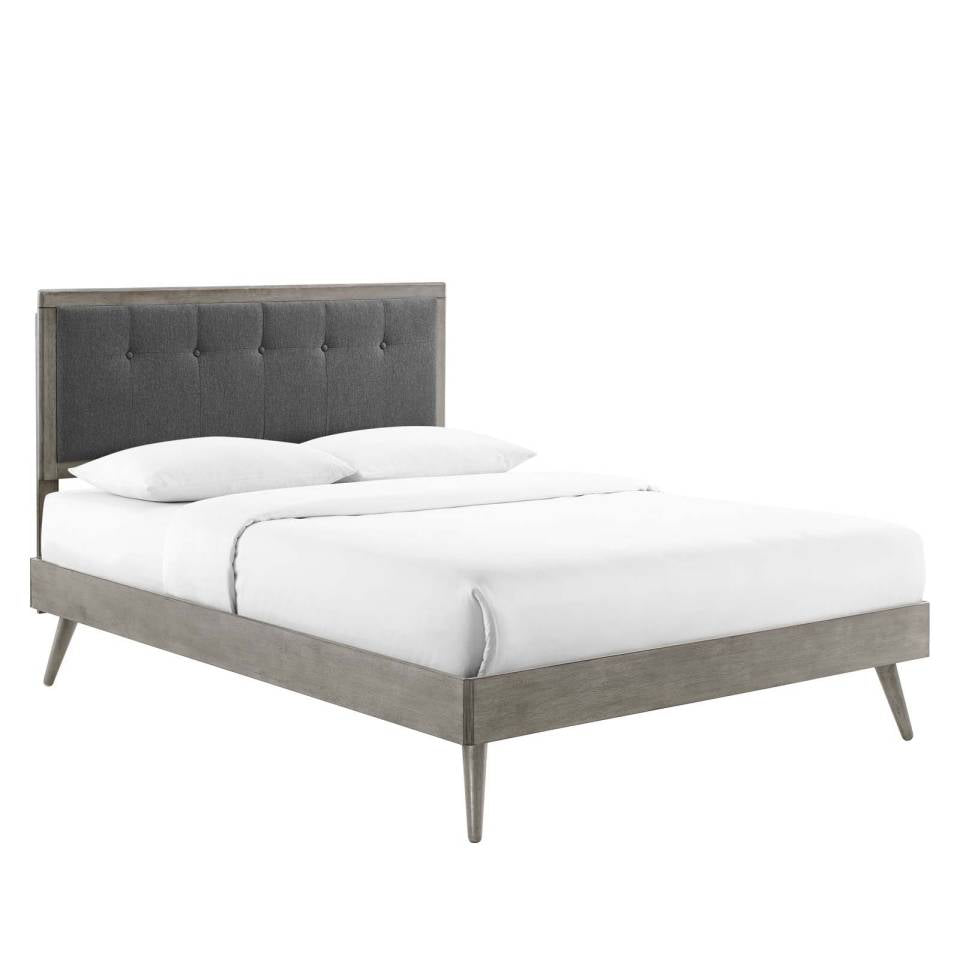 Modway Willow King Wood Platform Bed With Splayed Legs | Beds | Modishstore-4