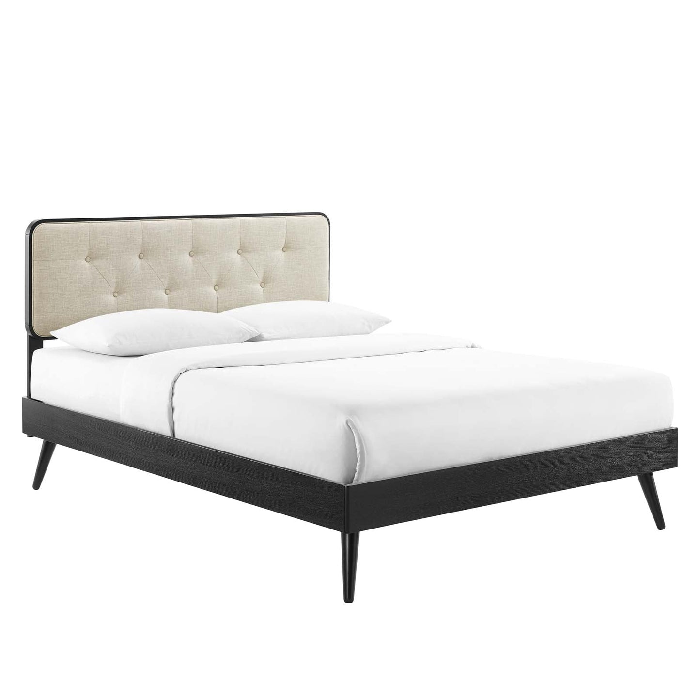 Modway Bridgette King Wood Platform Bed With Splayed Legs | Beds
