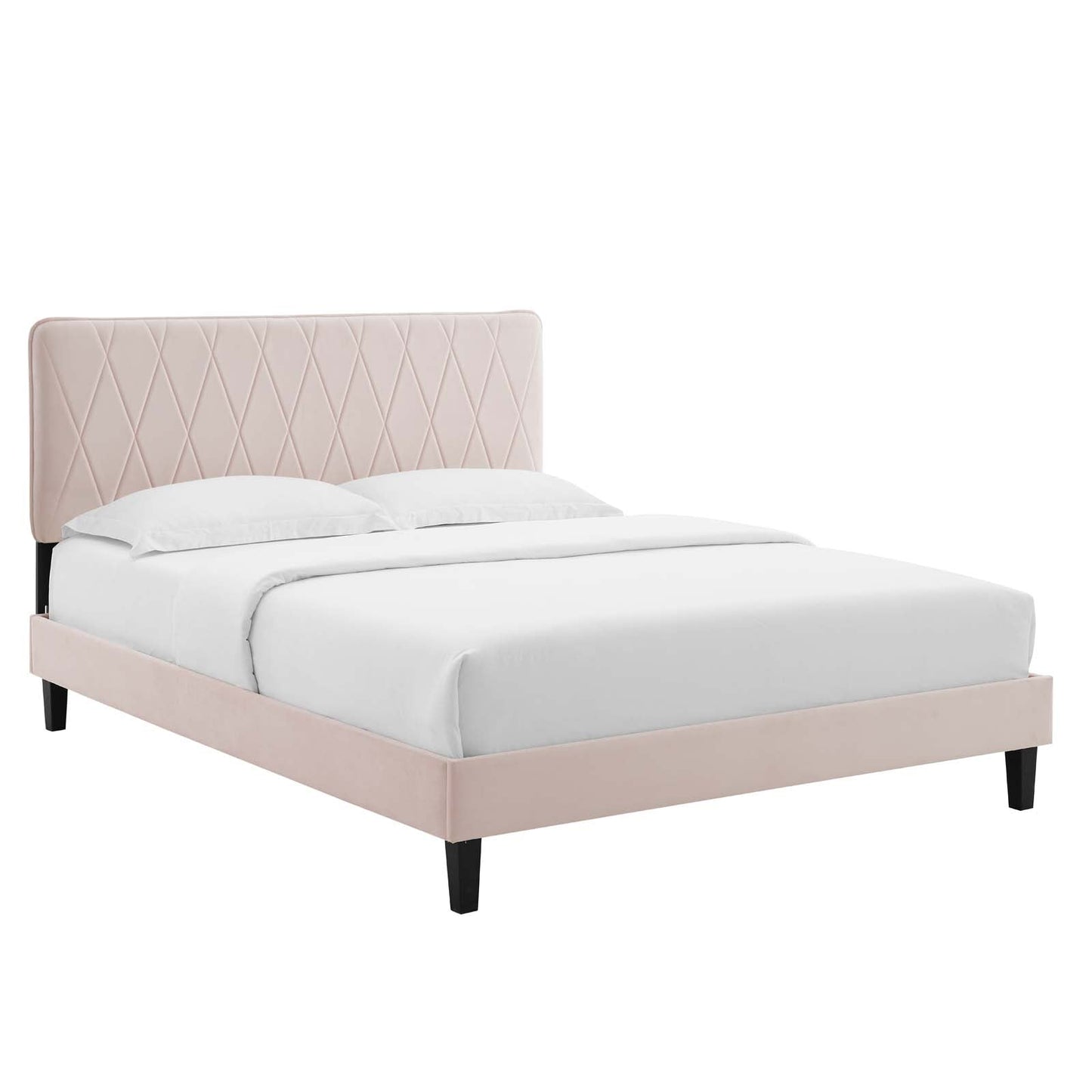 Modway Phillipa Performance Velvet Queen Platform Bed | Beds | Modishstore-6